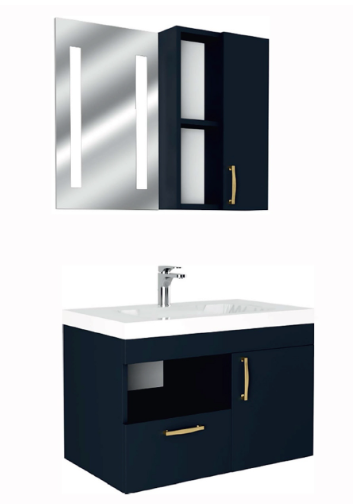 80 CM DOLAP LİSYA TAKIM-ANTRASİT