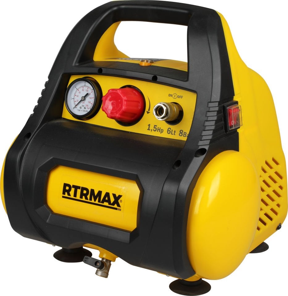YAĞSIZ HAVA KOMPRESÖRÜ 6 LT,  1.5 HP/1.1KW RTRMAX