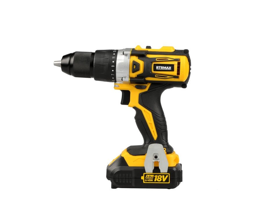 AKÜLÜ MATKAP 18V, 2X2Ah AKÜ (KÖMÜRSÜZ) RTRMAX X-LION