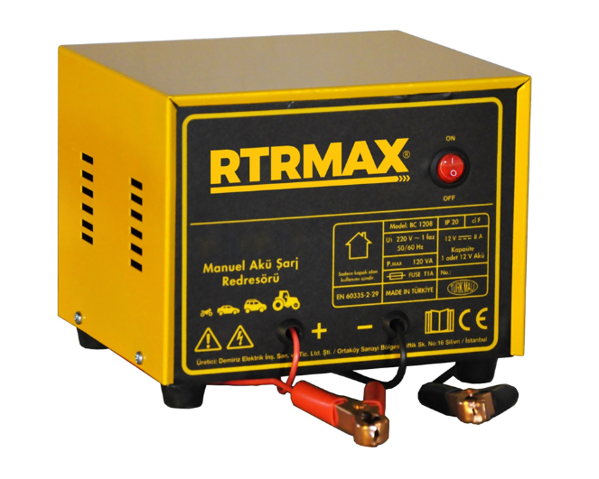 AKÜ ŞARJ CİHAZI 8A, 12V. 20-105Ah RTRMAX