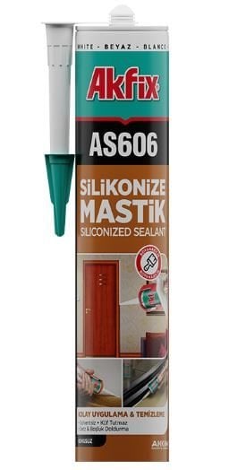 AKFİX AS606 SİLİKONİZE AKRİLİK MASTİK 500 GR BEYAZ