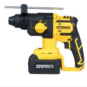 AKÜLÜ PNÖMATİK KIRICI-DELİCİ KÖMÜRSÜZ 1.8J 20MM 2x4 Ah AKÜ RTRMAX S-LION