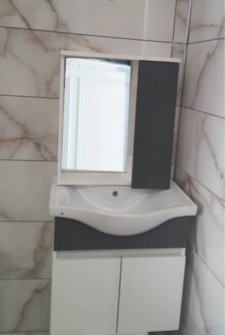 KUALA 65 CM ANTRASİT-BEYAZ BANYO DOLABI