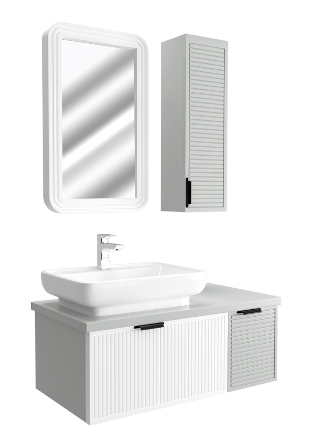 85 CM DOLAP ROOF TAKIM - LIGHT GRİ - BEYAZ