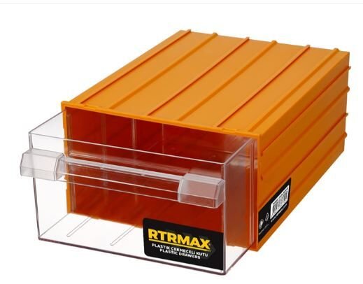 K-20    PLASTİK ÇEKMECELİ KUTU  SARI RTRMAX