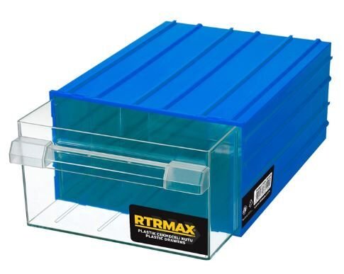 MK-30    PLASTİK ÇEKMECELİ KUTU   MAVİ RTRMAX