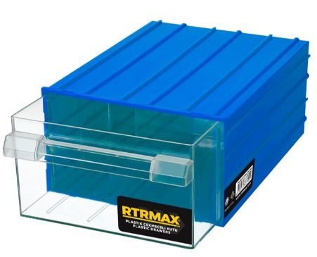 MK-45    PLASTİK ÇEKMECELİ KUTU   MAVİ RTRMAX