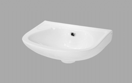 Tek Parça Lavabo 35 cm Batarya Delikli