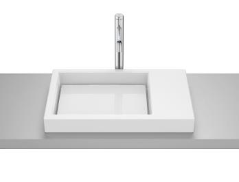 HORIZON TEZGAH USTU LAVABO DELİKSİZ 600X380X70 BEYAZ