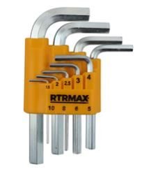 HEX ALLEN ANAHTAR 9 LU SET KISA RTRMAX