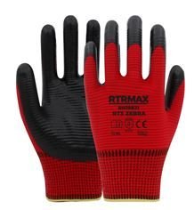 NİTRİL KAPLI POLYESTER ÖRGÜ ELDİVEN RT3 ZEBRA KIRMIZI  NO:9 RTRMAX