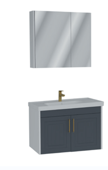 80 CM DOLAP RETRO TAKIM-ANTRASİT-ANTRASİT BANYO DOLABI